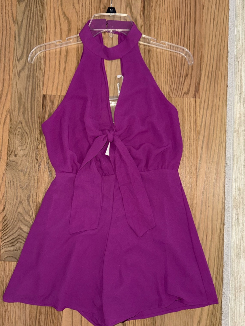 NWT SMALL Lush Magenta Halter Romper